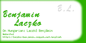 benjamin laczko business card