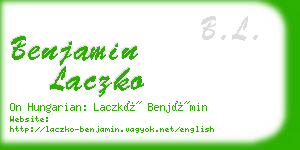 benjamin laczko business card